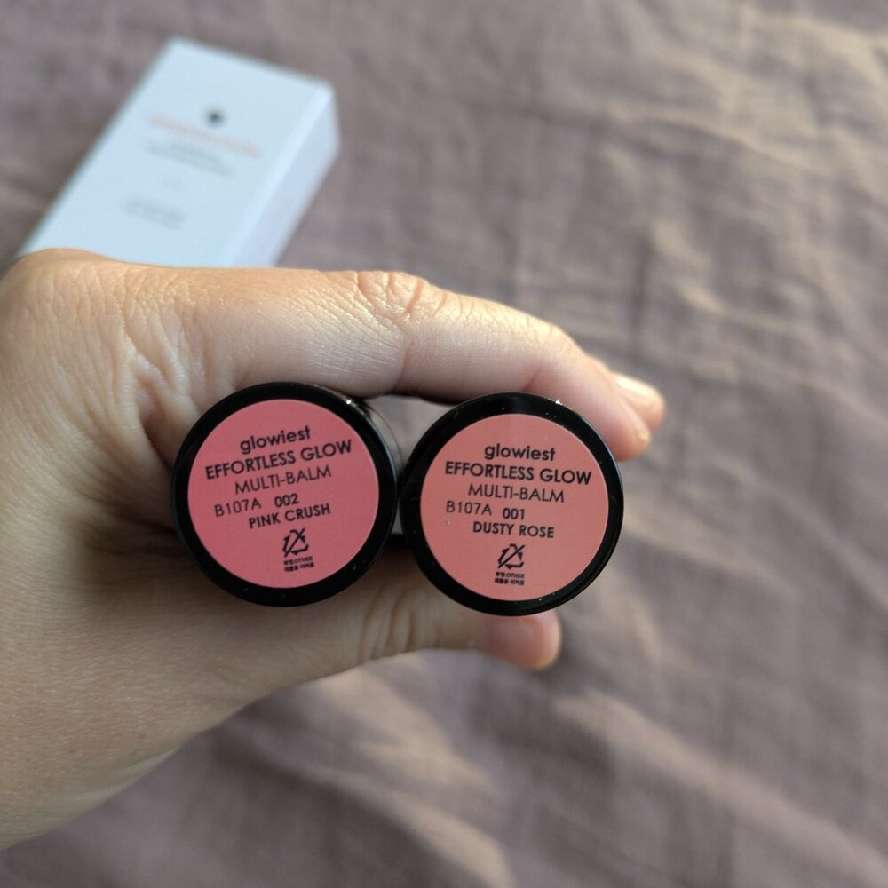 🌸 NIB gloweist Effortless Glow Camellia Multi Balm Duo Dusty Rose & Pink Crush